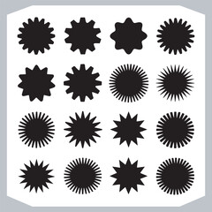 Discount Sale Ribbon Banners Collection Stylish Icon Silhouettes