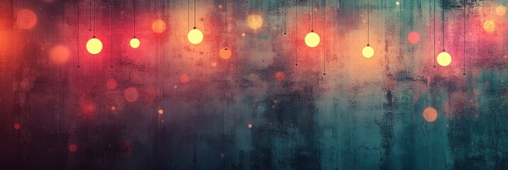 Obraz premium A faded retro neon sign background with glowing colors and a worn appearance