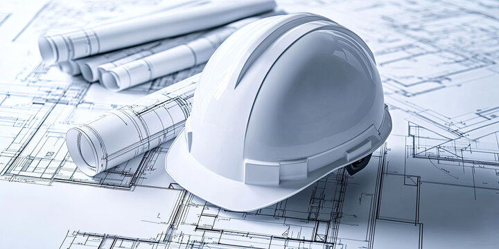 Professional Engineer Architect Worker with Protective Gear for Construction and Safety