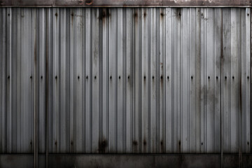 Processed collage of rust metal fence or wall in daylight. Background for banner, backdrop