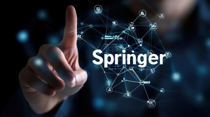 Fototapeta premium Springer Network: Global Connectivity and Collaboration