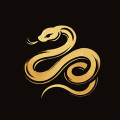 Golden Snake Pattern, 2025 Year of the Snake Decoration, 12 Zodiac Signs of the Snake, Chinese Year of the Snake, New Year, Lunar New Year