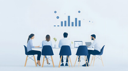 Enterprise collaboration with cross-functional teams working together, fostering teamwork, communication, and innovation to achieve business goals and drive organizational success.

