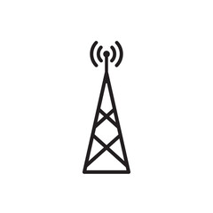 Mobile tower icon for cellular network or communication