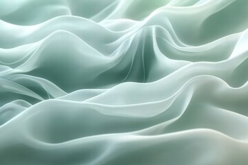 Fototapeta premium A light mint green background with gentle waves and subtle reflections
