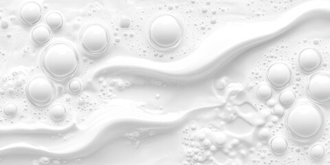 A close-up of foamy bubbles, possibly from soap or detergent