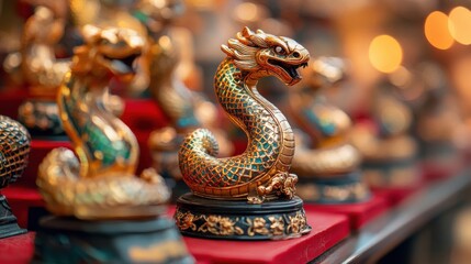 Fototapeta premium Exploring mythological symbolism snake charms as ornaments cultural heritage