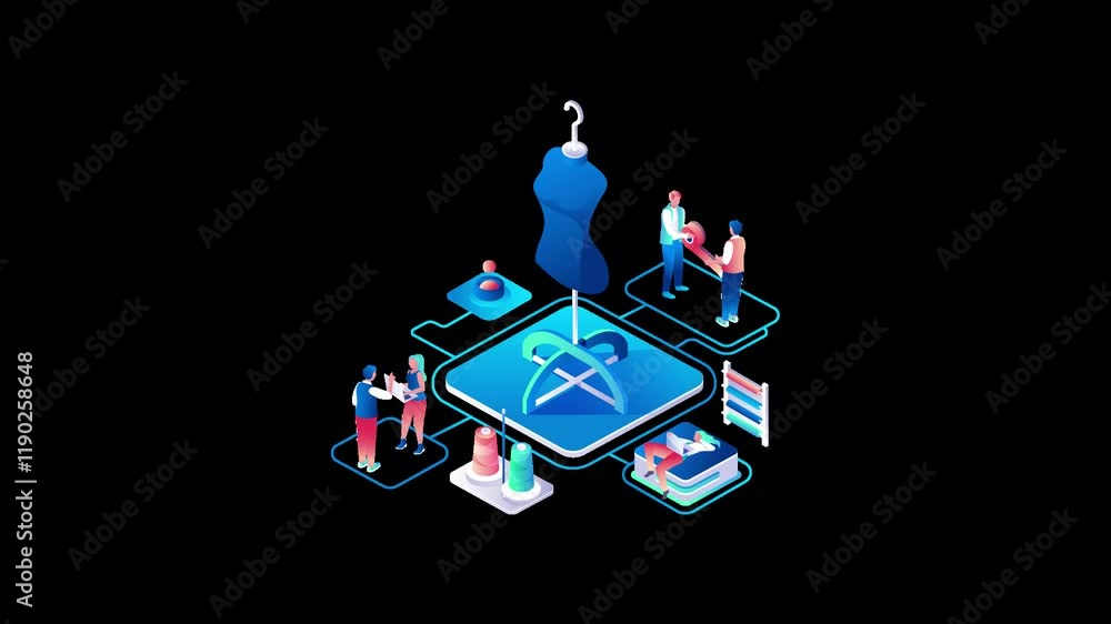 Poster a colorful 2d illustration showing diverse people interacting with design tools in a collaborative e