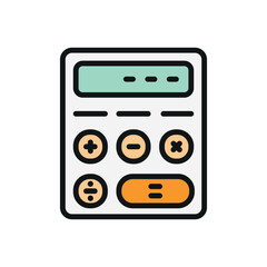 Calculator stationary icon with a clean and digital aesthetic, perfect for enhancing technology, work, or analytical-themed projects