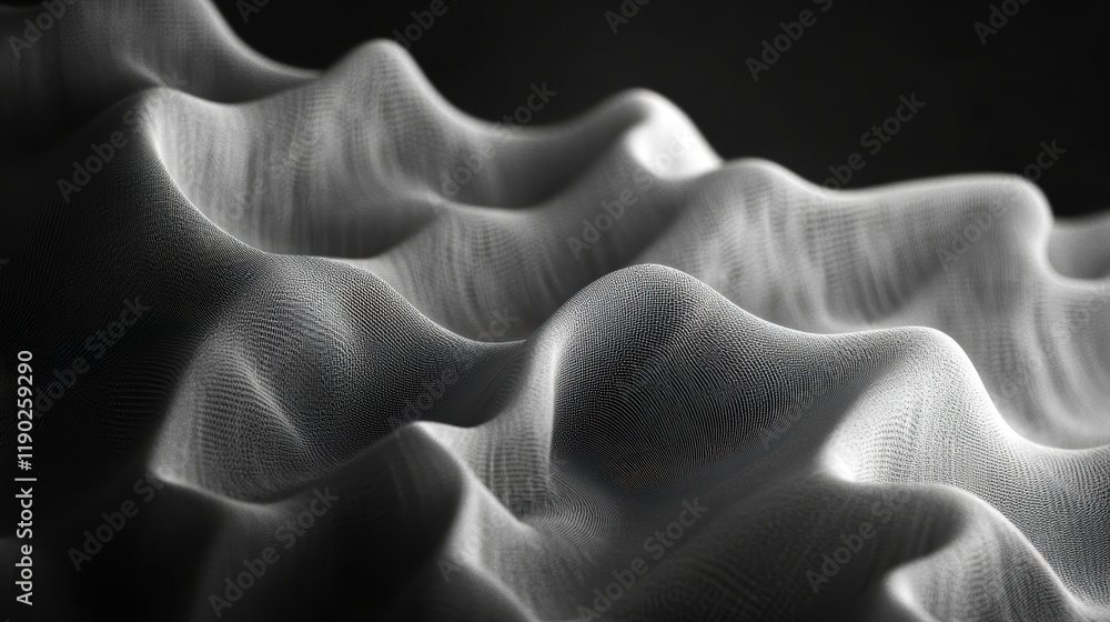 Poster a monochromatic abstract texture with smooth gradients and soft light