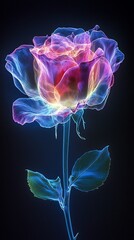 abstract blue flower
