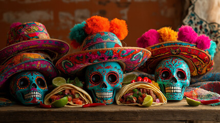 Fiesta Mexicana: Cinco de Mayo Celebration with Sombreros and Tacos