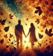 background with leaves