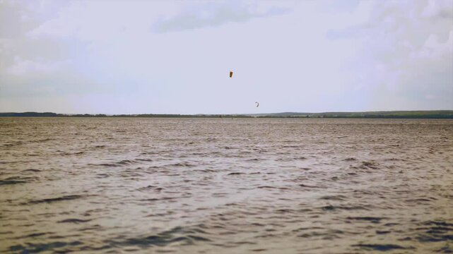 Kite surfer on the lake
