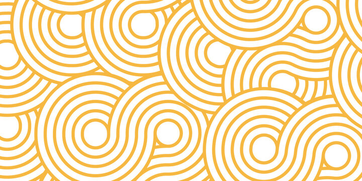 spaghetti abstract geometric repeated seamless pattern pasta background with bold yellow waves lines Italian pasta texture vector illustration