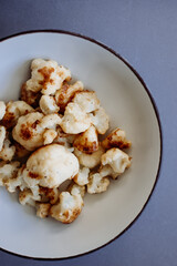 a plate of fried cauliflower