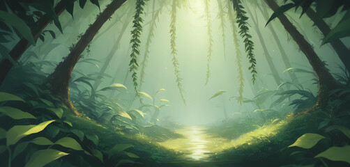 A serene landscape of vibrant chrysanthemums against a soft, warm background, subtly accented with lush greenery and delicate foliage, evoking a sense of effortless natural beauty.