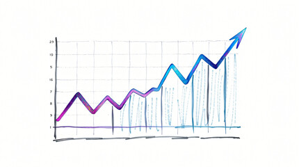 Fototapeta premium Line Graph Chart