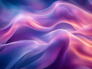 Obraz premium Abstract Purple and Blue Wave Forms: A Dreamlike Digital Painting