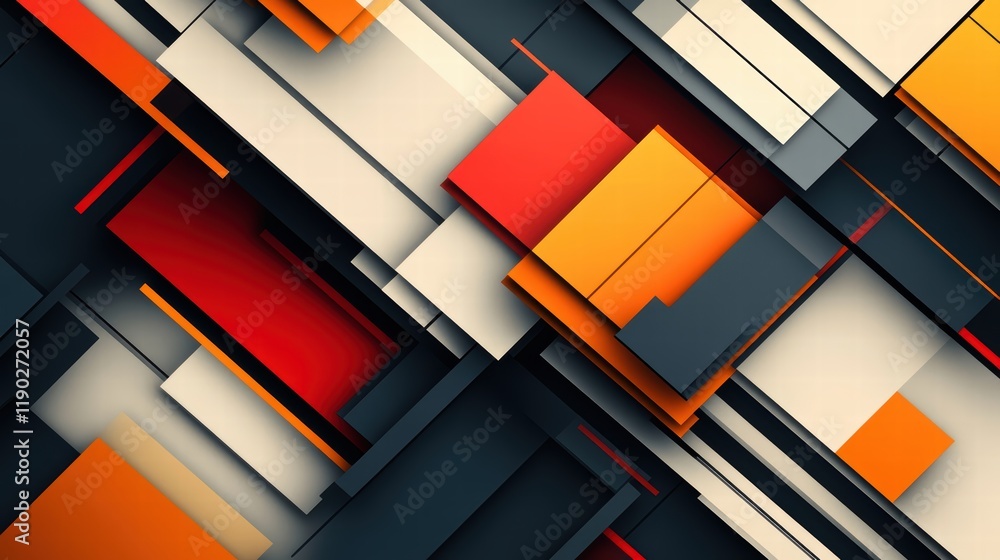 Aufkleber a sophisticated abstract design with sharp lines and a corporate color palette