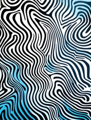 Naklejka premium Abstract Artwork with Black White Blue