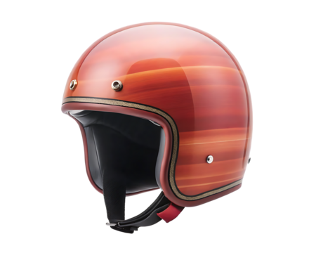 retro motorcycle helmet isolated on white background PNG.AI GENERATED 