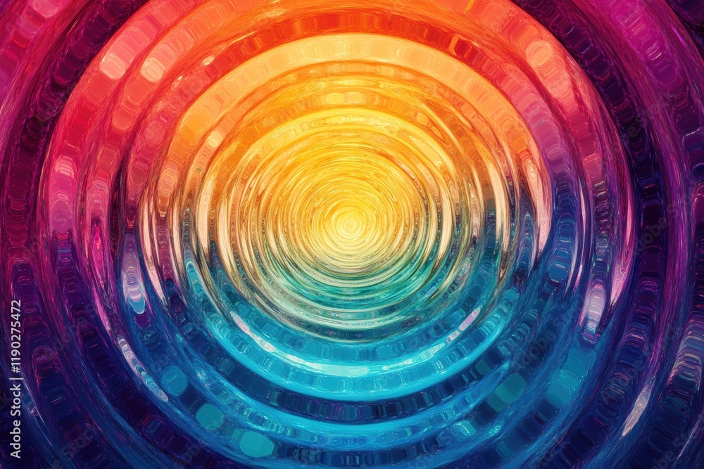 Poster a vibrant, multicolored bokeh pattern with dynamic overlapping circles, ideal for an energetic and l