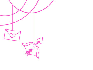 Valentine Day Decoration Hanging Illustration