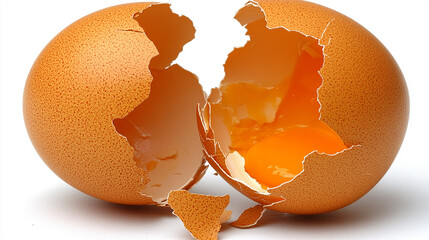 A yolk and the raw egg white, for illustrations or food category