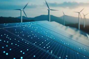 AI management tools for solar efficiency and wind energy control.