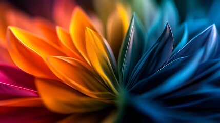 Vibrant Hues: A Symphony of Colors in Floral Abstract