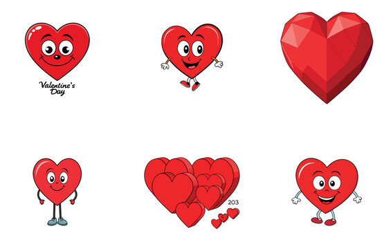 Happy Valentine Bundle - A Colorful, Quirky Art Collection Icons
