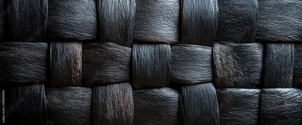 Poster dark woven texture background. close-up of interwoven dark strands creating a textured surface.