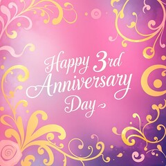 Obraz premium happy anniversary typography