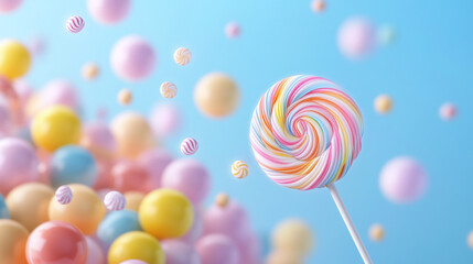 Background of dessert lollipop advertisement