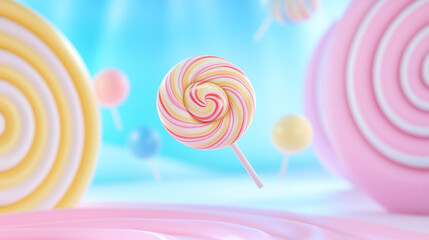 Background of dessert lollipop advertisement