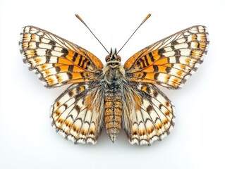 Fototapeta premium Butterfly on white surface