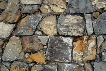 Image of Brown pebble stone paving surface. Texture for background usage