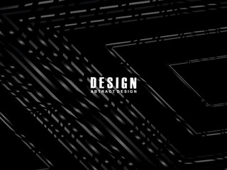 Black abstract background. Elegant dark diagonal shape elements. Modern luxury gray gradient abstract lines graphic design.