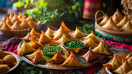 indian samosa crispy fast food 