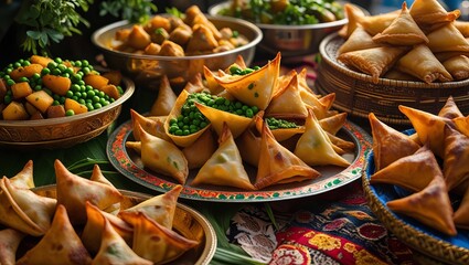 indian samosa crispy fast food 