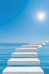 A symbolic staircase of opportunity with equal steps labeled fairness.