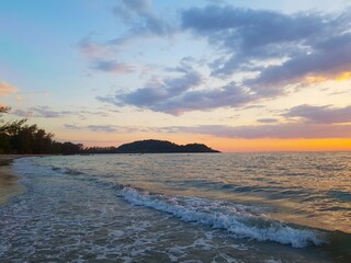 Serene Sunset on a Tropical Beach