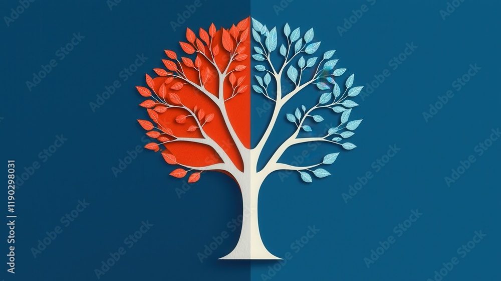 Poster a symbolic tree with equal branches labeled respect and non-discrimination.