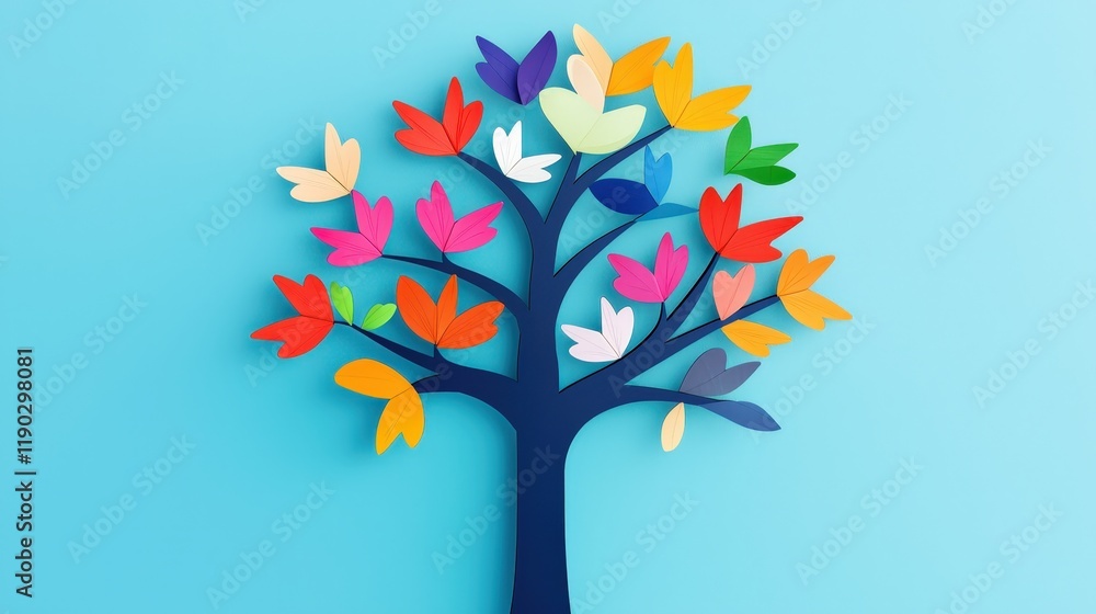 Poster a symbolic tree with equal branches labeled respect and non-discrimination.