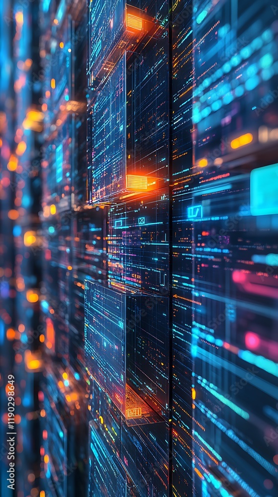 Aufkleber abstract background with code