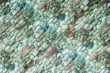 light stone texture of old castle wall, background of long centuries stonework