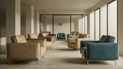 Naklejka premium room with chairs