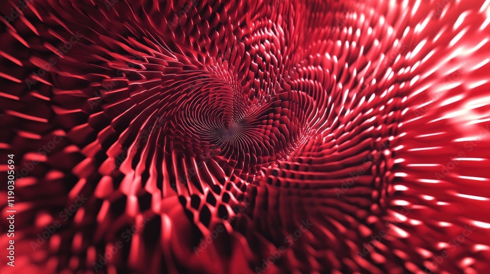 Aufkleber abstract red swirling pattern in three-dimensional formation