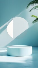Minimalist sky blue color backdrop with soft gradient